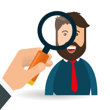 Arama tasarım. Lupe simgesi. pazarlama kavramı