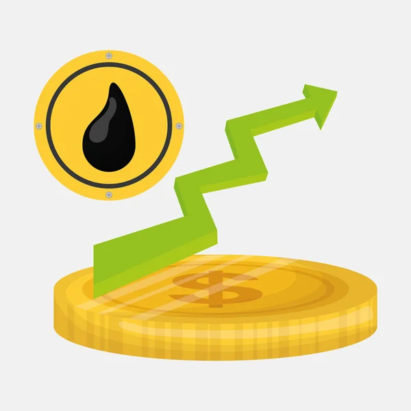 석유 디자인, 경제 및 산업 디자인 — 스톡 벡터