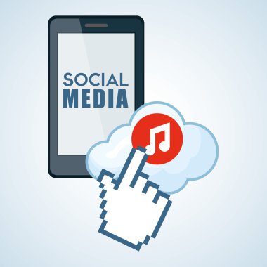 Sosyal Medya tasarım. akıllı telefon simgesi. Ağ kavramı