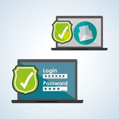 Güvenlik sistemi tasarımı. Uyarı simgesi. koruma kavramı