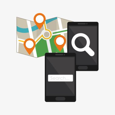 Arama tasarım. Lupe simgesi. pazarlama kavramı