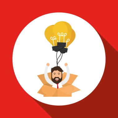 fikir tasarım. ampul simgesi. çözüm kavramı