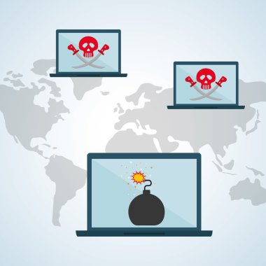 Güvenlik sistemi tasarımı. Uyarı simgesi. koruma kavramı