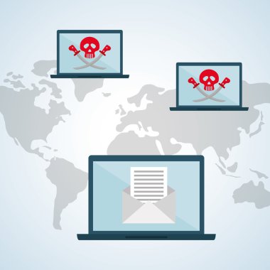 Güvenlik sistemi tasarımı. Uyarı simgesi. koruma kavramı