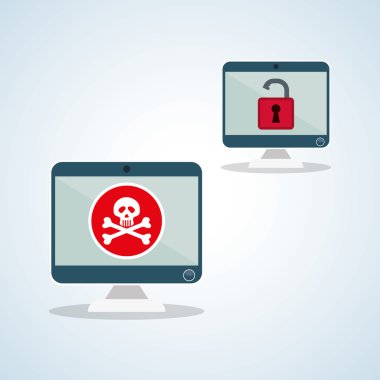 Güvenlik sistemi tasarımı. Uyarı simgesi. koruma kavramı