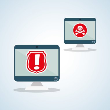 Güvenlik sistemi tasarımı. Uyarı simgesi. koruma kavramı