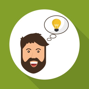 fikir tasarım. ampul simgesi. çözüm kavramı