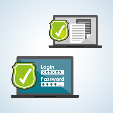 Güvenlik sistemi tasarımı. Uyarı simgesi. koruma kavramı