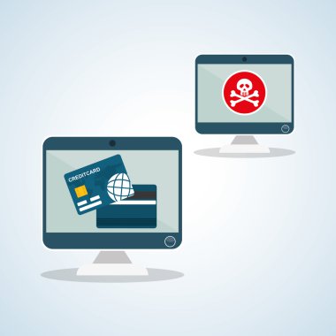 Güvenlik sistemi tasarımı. Uyarı simgesi. koruma kavramı