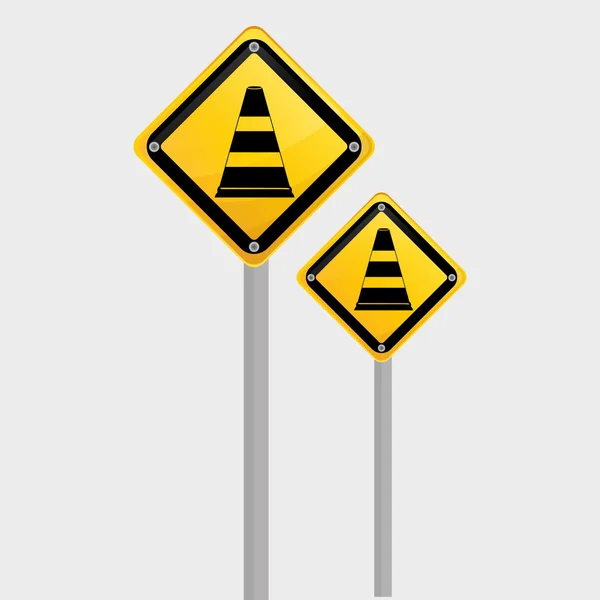 工业安全设计。道路标志和警报图 — 图库矢量图片