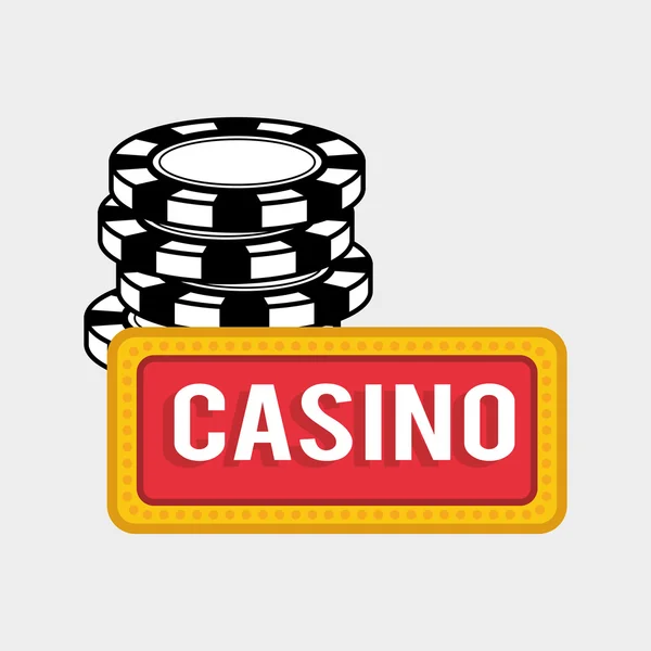Casino-Design. Spiel und Las Vegas Illustration — Stockvektor