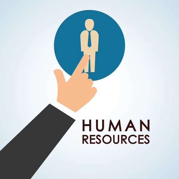 Conception des ressources humaines. icône des gens. concept employé — Image vectorielle