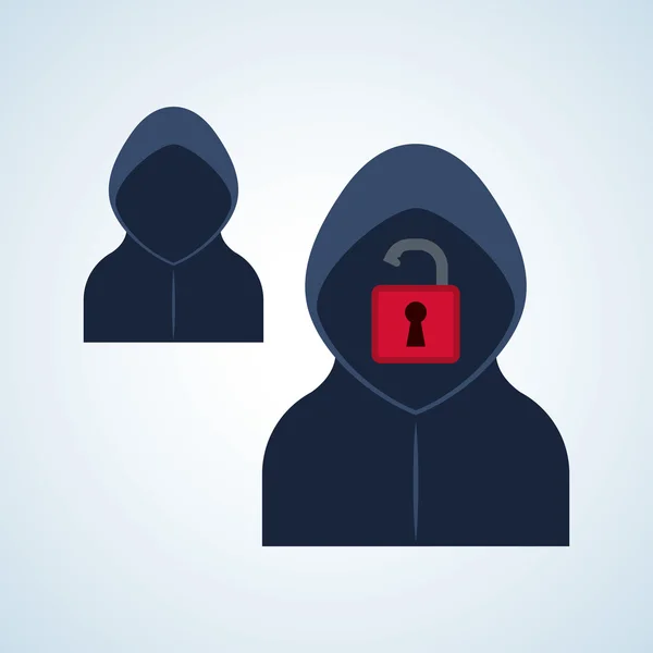 Diseño del sistema de seguridad. icono de advertencia. concepto de protección — Vector de stock