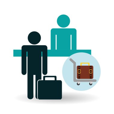 Otel tasarımı. Service simgesini. seyahat kavramı