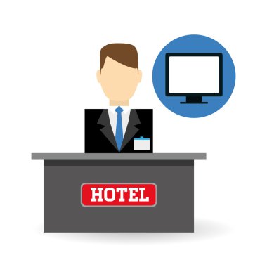 Otel tasarımı. Service simgesini. seyahat kavramı