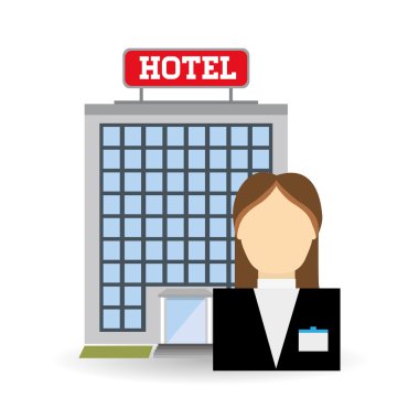 Otel tasarımı. Service simgesini. seyahat kavramı