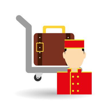 Otel tasarımı. Service simgesini. seyahat kavramı