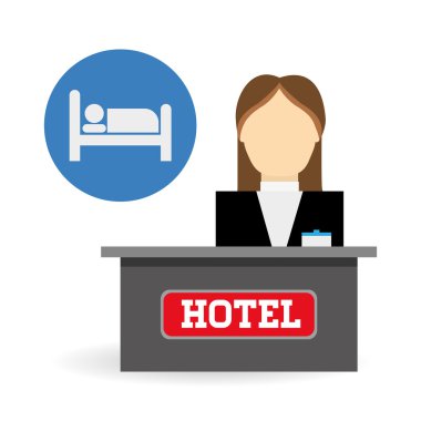 Otel tasarımı. Service simgesini. seyahat kavramı