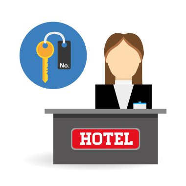 Otel tasarımı. Service simgesini. seyahat kavramı