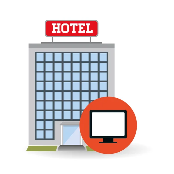 Diseño del hotel. icono de servicio. concepto de viaje — Archivo Imágenes Vectoriales