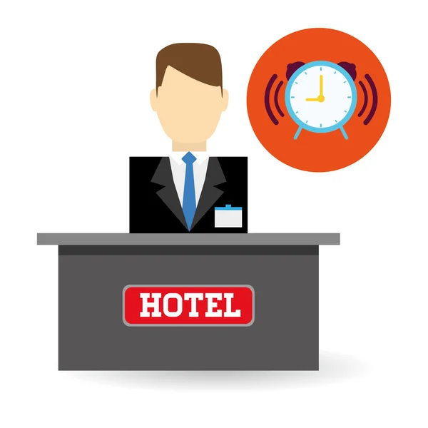 Design van het hotel. pictogram van de service. Travel concept — Stockvector