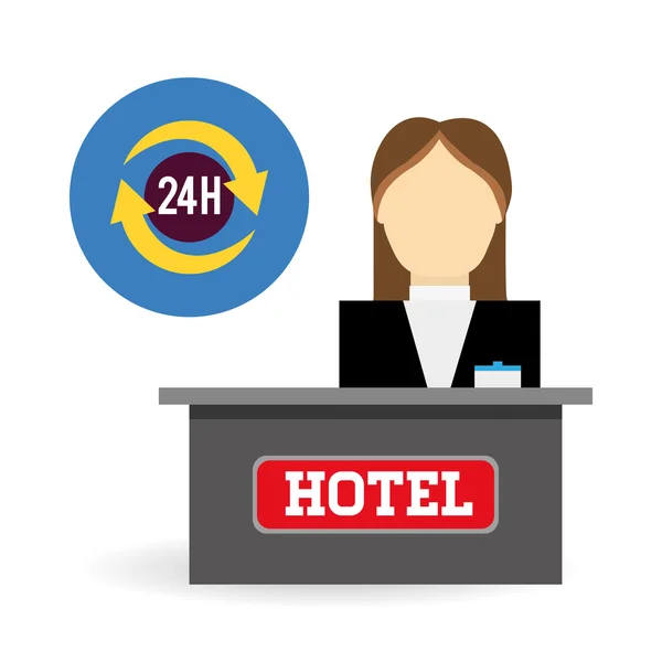 Design van het hotel. pictogram van de service. Travel concept — Stockvector