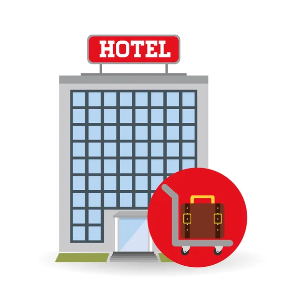 Design van het hotel. pictogram van de service. Travel concept — Stockvector