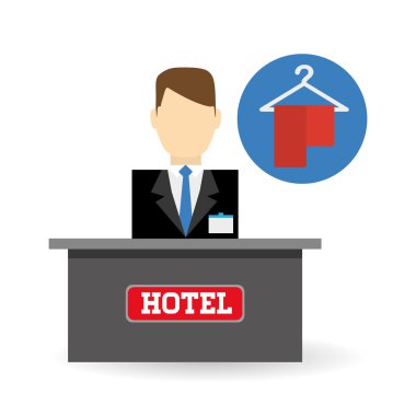 Otel tasarımı. Service simgesini. seyahat kavramı