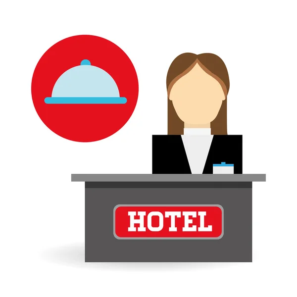 Design van het hotel. pictogram van de service. Travel concept — Stockvector