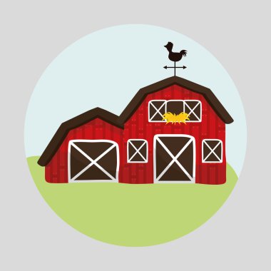 Çiftlik tasarım. hayvan simgesi. Beyaz arka plan