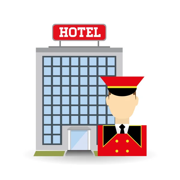 Diseño del hotel. icono de servicio. concepto de viaje — Vector de stock