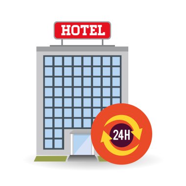 Otel tasarımı. Service simgesini. seyahat kavramı