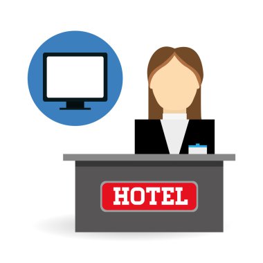 Otel tasarımı. Service simgesini. seyahat kavramı