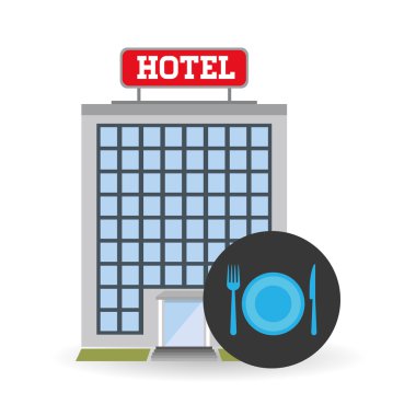 Otel tasarımı. Service simgesini. seyahat kavramı
