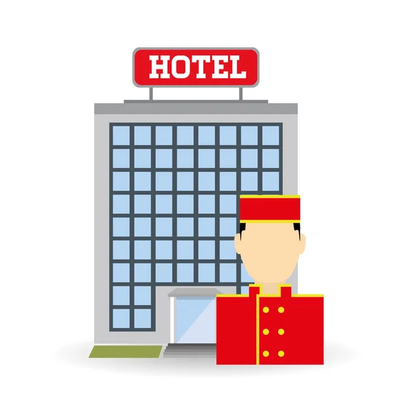 Hotel designerski. Ikona usług. koncepcja podróży — Wektor stockowy