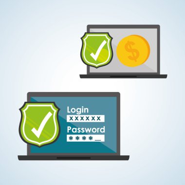 Güvenlik sistemi tasarımı. Uyarı simgesi. koruma kavramı