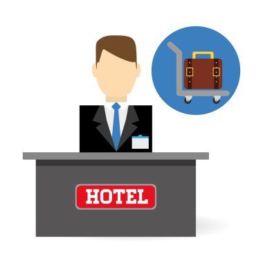 Otel tasarımı. Service simgesini. seyahat kavramı