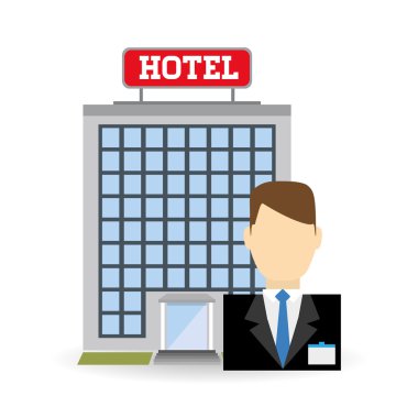Otel tasarımı. Service simgesini. seyahat kavramı
