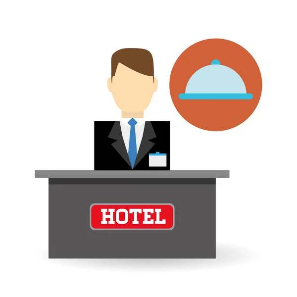 Design van het hotel. pictogram van de service. Travel concept — Stockvector