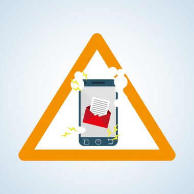 Güvenlik sistemi tasarımı. Uyarı simgesi. koruma kavramı