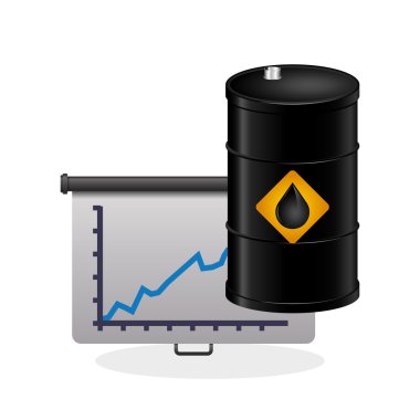 Pretroleum tasarımı. fiyat simgesi. Yağ kavramı, vektör illüstrasyon
