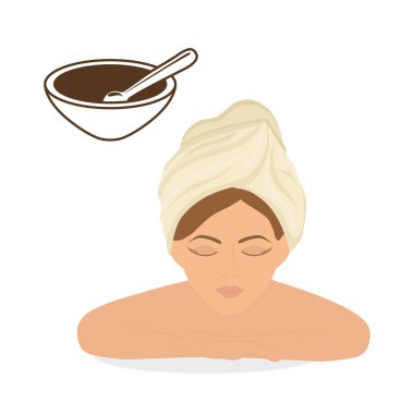 Spa merkezi tasarım. Cilt bakım kavramı. Düz illüstrasyon