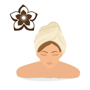 Spa merkezi tasarım. Cilt bakım kavramı. Düz illüstrasyon