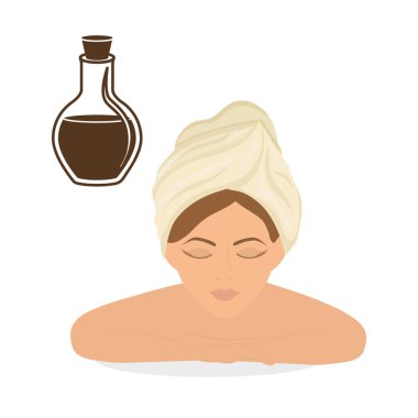 Spa merkezi tasarım. Cilt bakım kavramı. Düz illüstrasyon