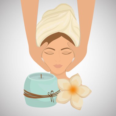 Spa merkezi tasarım. Cilt bakım kavramı. Düz illüstrasyon