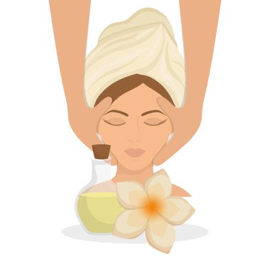 Spa merkezi tasarım. Cilt bakım kavramı. Düz illüstrasyon