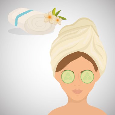 Spa merkezi tasarım. Cilt bakım kavramı. Düz illüstrasyon