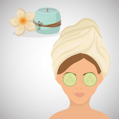 Spa merkezi tasarım. Cilt bakım kavramı. Düz illüstrasyon