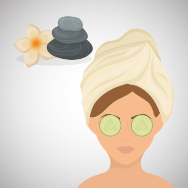 Spa merkezi tasarım. Cilt bakım kavramı. Düz illüstrasyon