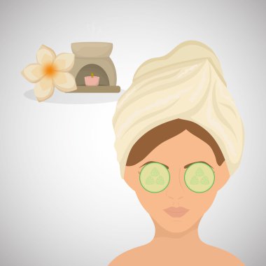 Spa merkezi tasarım. Cilt bakım kavramı. Düz illüstrasyon